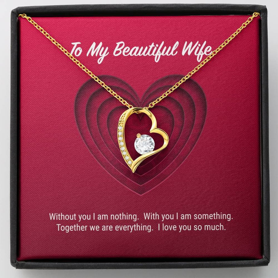 To My Beautiful Wife Forever Love Necklace