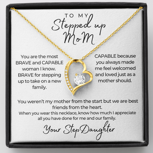 Forever Love Necklace, Gorgeous Necklace for StepMom from StepDaughter, Gift For Step Mom