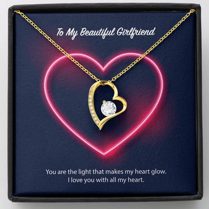 To My Beautiful Girlfriend Forever Love Necklace