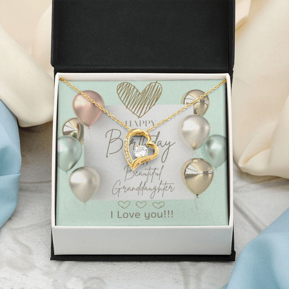 Happy Birthday Forever Love Necklace For Granddaughter