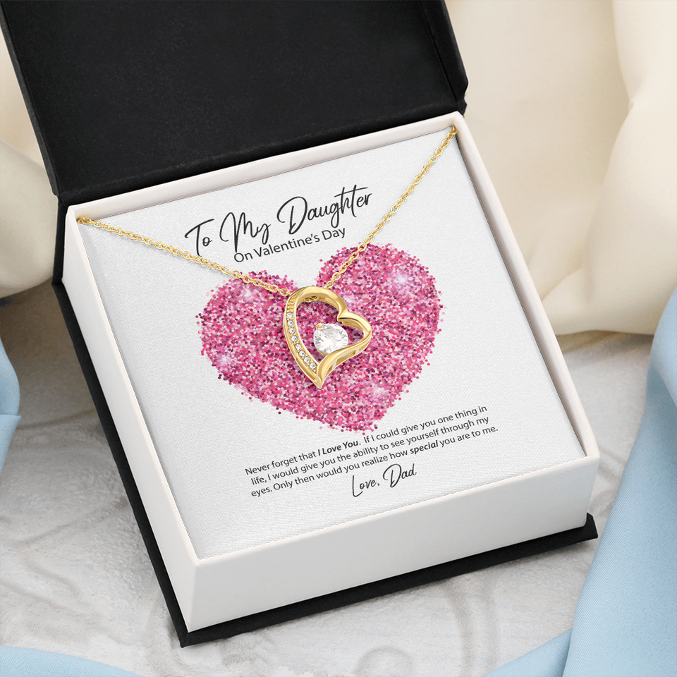 To My Daughter from Dad Valentine's Day Forever Love Necklace