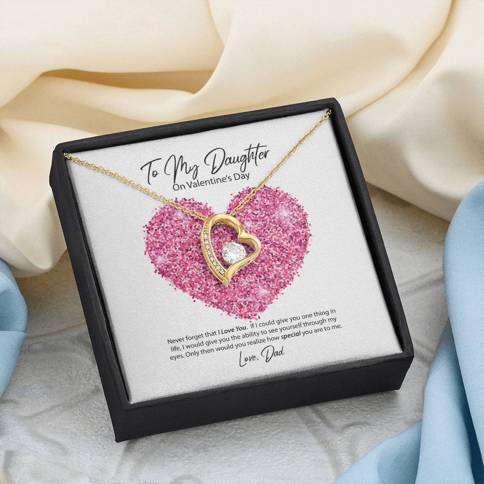 To My Daughter from Dad Valentine's Day Forever Love Necklace