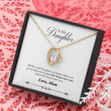 Namashops - Forever Love Necklace - To My Daugther - Forever Love - Braver Than You Believe, Gift For Wife, For Mom, Gift For Christmas, Birthday