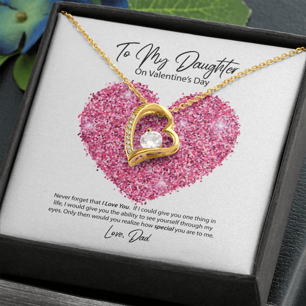 To My Daughter from Dad Valentine's Day Forever Love Necklace
