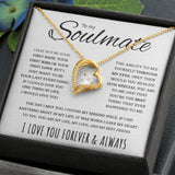 To My Soulmate | My Life My Love My Best Friend | Forever Love Necklace