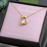 To My Smokin Hot Soulmate - Eternal Hope Necklace - Pink with White Font