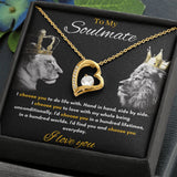 To My Soulmate - Forever Love Necklace - Hand in Hand Gift For Mom, necklace For Wife, Gift For Mother's Day