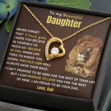 Dad to Daughter Necklace - Forever Love Necklace - Necklace Gift for Daughter from Dad