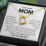 To my Loving Mom- Mother's day Gift From Son- Forever Love Necklace