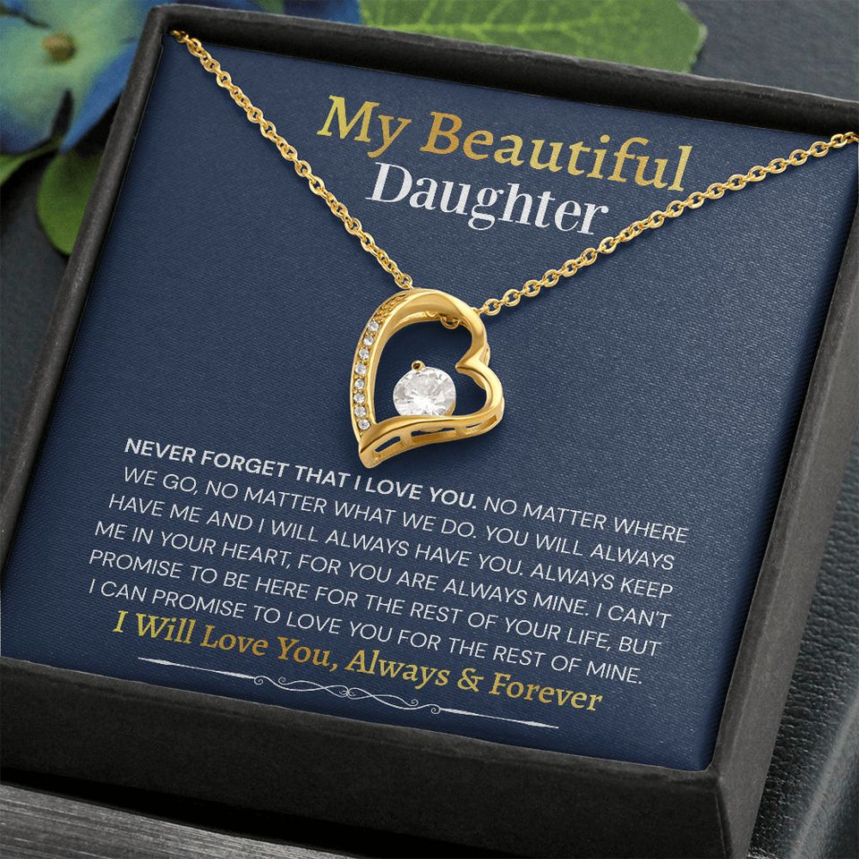 Forever Love Necklace Gift to Daughter Gift For Mom, necklace For Wife, Gift For Mother's Day