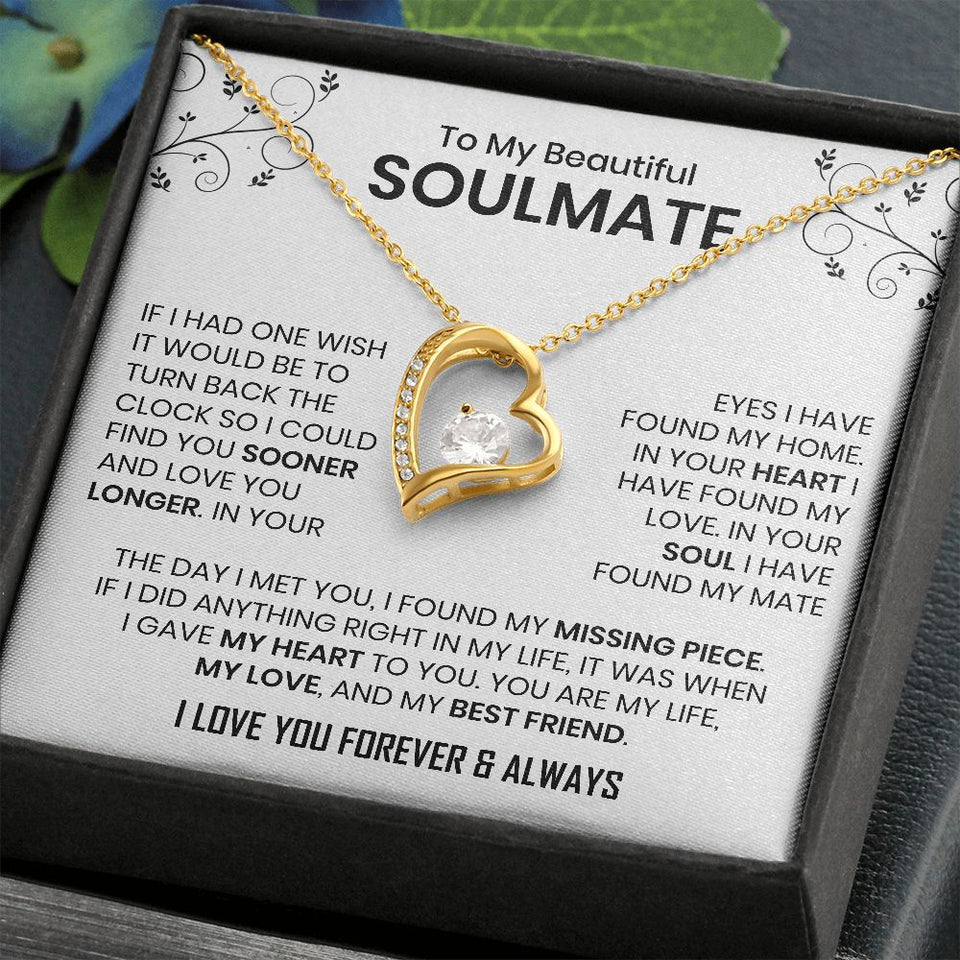 To My Beautiful Soulmate | If I Had One Wish | Forever Love Necklace