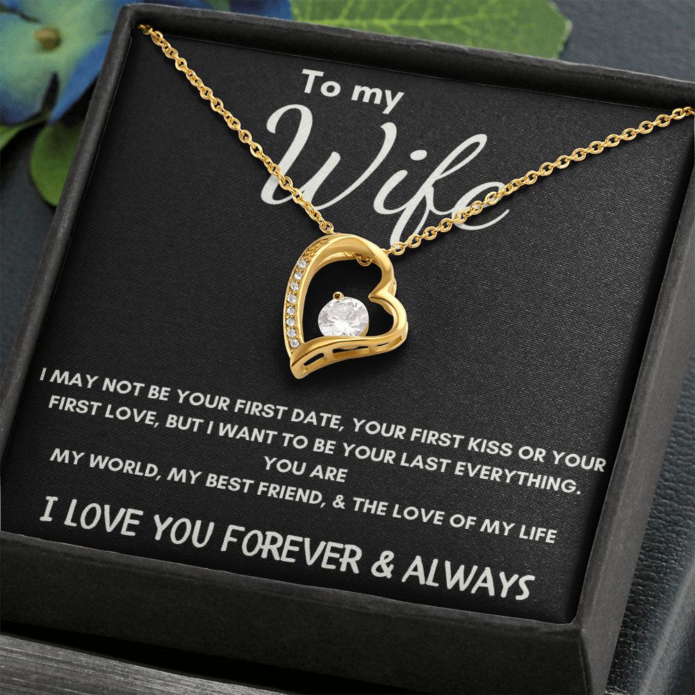 To My Wife - Forever Love - Love of My Life Necklace - Black Card Gift For Mom, necklace For Wife, Gift For Mother's Day