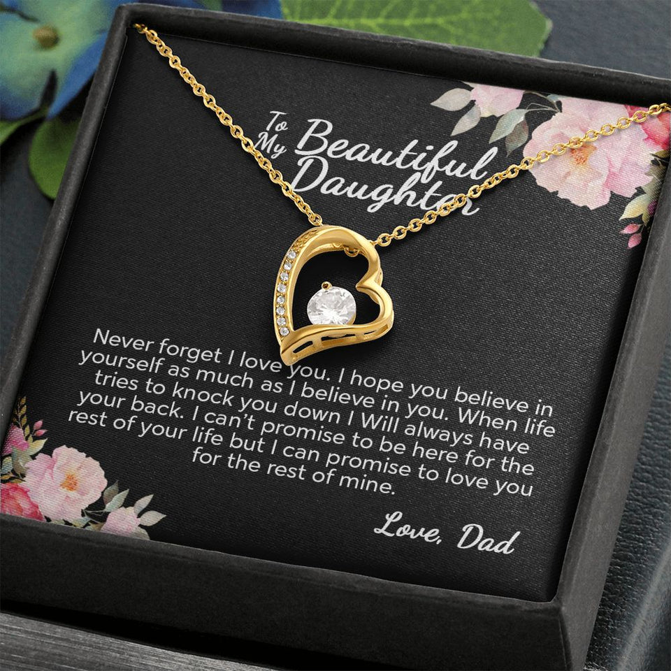 To My Beautiful Daughter From Dad | I Can Promise | Forever Love Necklace