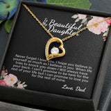 To My Beautiful Daughter From Dad | I Can Promise | Forever Love Necklace
