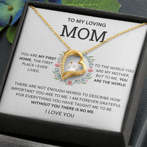 Loving Mom-Forever Love Necklace, Mom Son Gift, Mom Necklace from Daughter