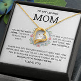 Loving Mom-Forever Love Necklace, Mom Son Gift, Mom Necklace from Daughter
