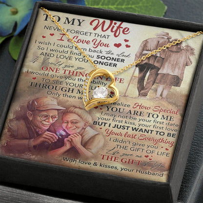 To My Wife From Husband | Never Forget That I Love You | Forever Love Necklace
