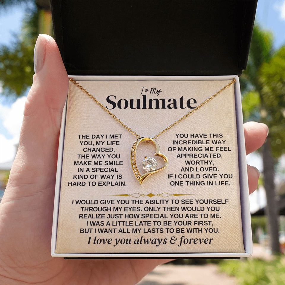 To My Soulmate | The Day I Met You | Forever Love Necklace | Romantic Gift