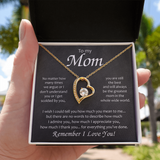 To My Mom | Remember I Love You | Forever Love Necklace