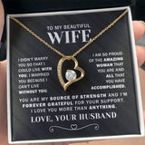 To My Wife I'm Forever Grateful - Forever Love Necklace from Husband