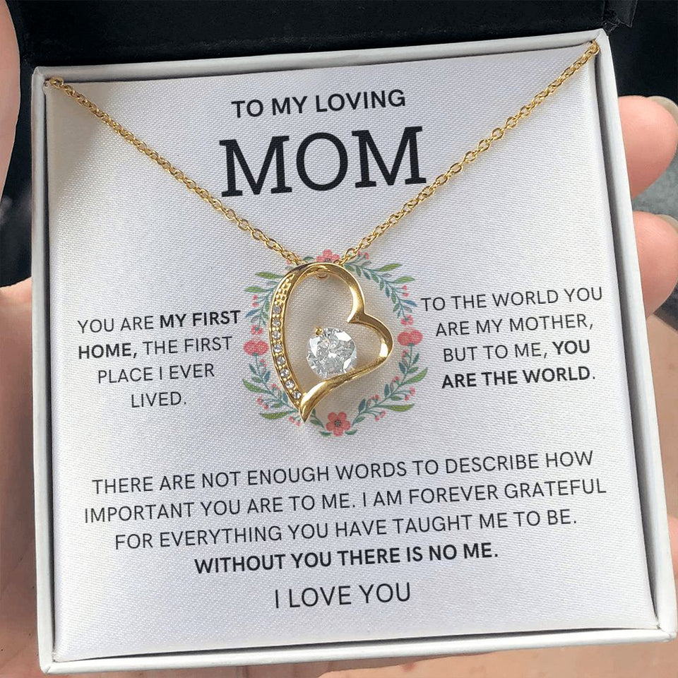 Loving Mom-Forever Love Necklace, Mom Son Gift, Mom Necklace from Daughter