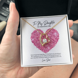 To My Daughter from Dad Valentine's Day Forever Love Necklace