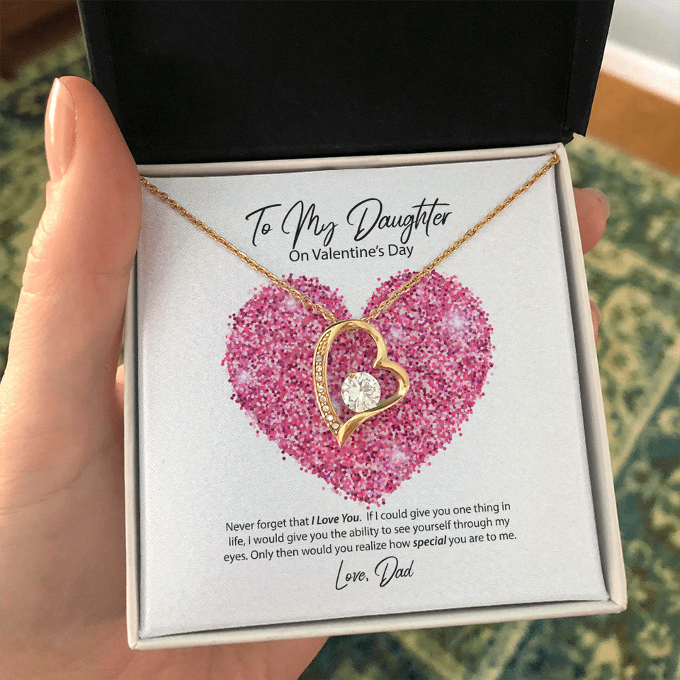 To My Daughter from Dad Valentine's Day Forever Love Necklace