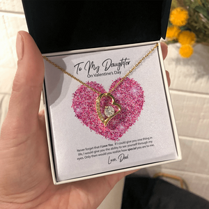 To My Daughter from Dad Valentine's Day Forever Love Necklace