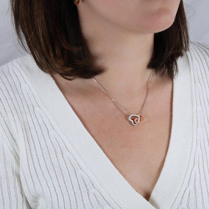 Interlocking Hearts Necklace-To my daughter
