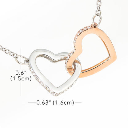 To My Granddaughter Love Grandma Interlocking Hearts Necklace