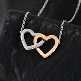 Interlocking Hearts Necklace- To My Bestie - Heart to Heart - Interlocked Heart Necklace