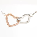To My Niece Joy and Success Interlocking Hearts Necklace