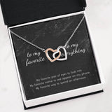 To My Favorite, To My Everything Interlocking Hearts Necklace