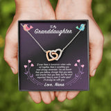 To My Granddaughter Love Nana Interlocking Hearts Necklace