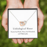 Unbiological Sister - Naomi Had Ruth - Interlocking Necklace, Interlocking Hearts Necklace