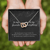 To My Favorite, To My Everything Interlocking Hearts Necklace