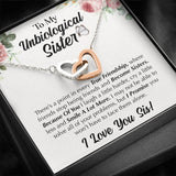 Interlocking Hearts Necklace- To My Unbiological Sister - I Smile a Lot More