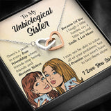 Pamaheart- Interlocking Hearts Necklace- To My Unbiological Sister - We've Become Sisters