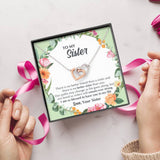 Interlocking Hearts Necklace- To my Sister - There Is No Better Sister Than You