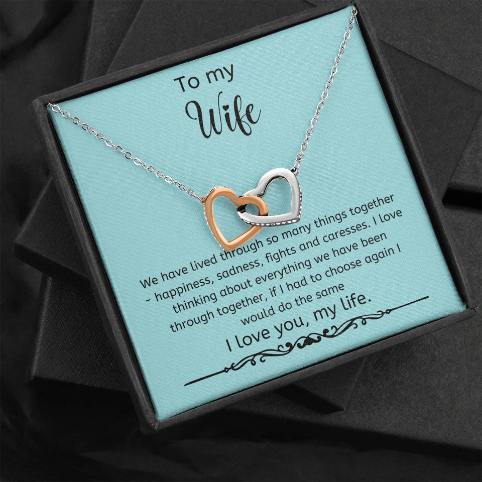 Interlocking Hearts Wife Necklace