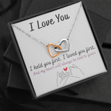 Mother And Daughter | I Love You | Interlocking Hearts Necklace