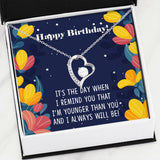 Younger Sibling to Older Sibling - Happy Birthday Forever Love Necklace