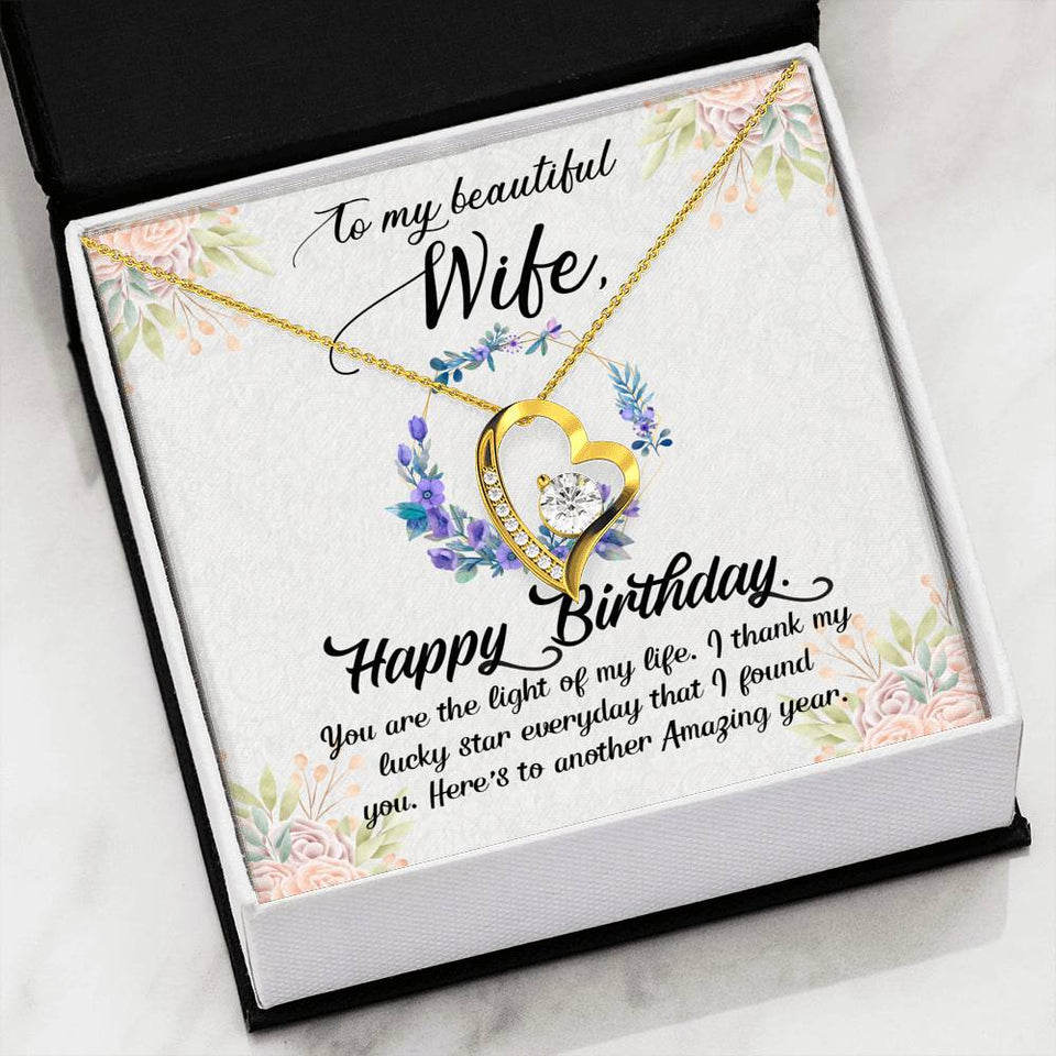 Husband to Wife - The light of My Life Forever Love Necklace