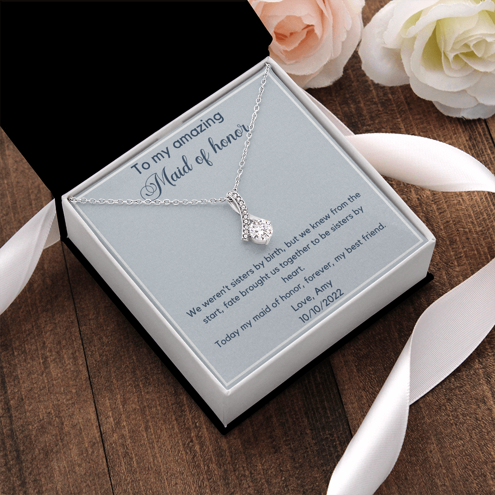 Personalized Maid of Honor Alluring Necklace