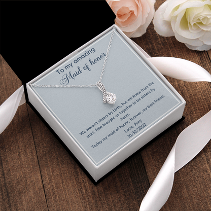 Personalized Maid of Honor Alluring Necklace