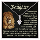 Daughter This Old Lion Will Always Have Your Back Necklace - Necklace for Daughter, Alluring Beauty Necklace