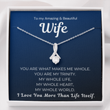 Alluring Beauty Necklace- Love You More Than Life Itself Wife Necklace She Will Never Forget This Gift Gift For Wife