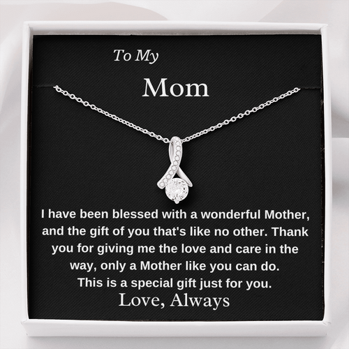To My Mom A Wonderful Mother Necklace - Birthday Gift for Mom, Best Necklace Idea For Mom, Alluring Beauty Necklace