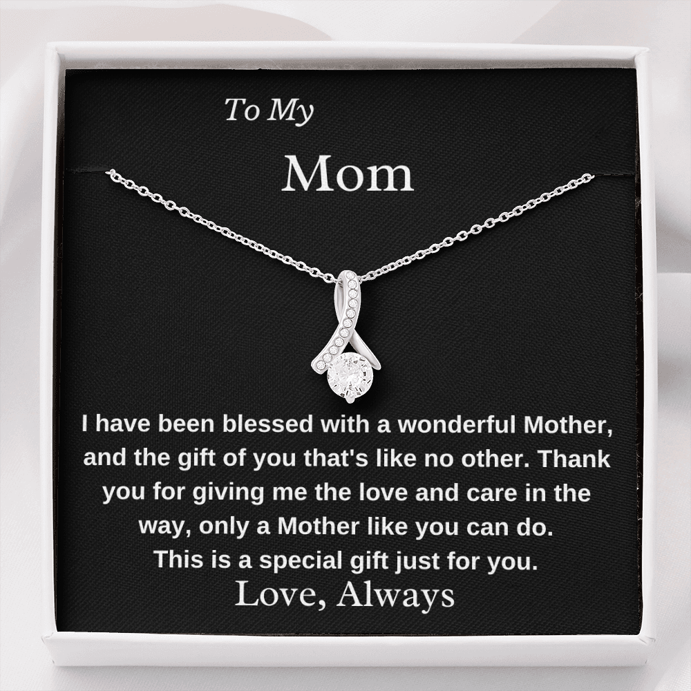 To My Mom A Wonderful Mother Necklace - Birthday Gift for Mom, Best Necklace Idea For Mom, Alluring Beauty Necklace