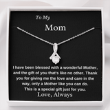 To My Mom A Wonderful Mother Necklace - Birthday Gift for Mom, Best Necklace Idea For Mom, Alluring Beauty Necklace